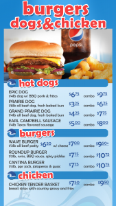 Burgers, Dogs & Chicken - Menu